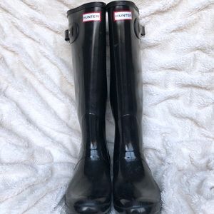Hunter Original Black Tall Gloss Rain Boot